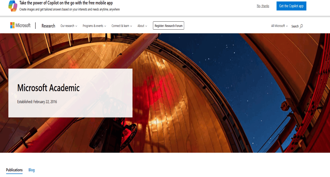 موقع microsoft academic لأحدث الأبحاث المجانية