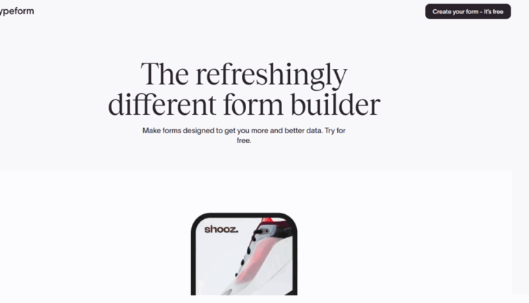 موقع typeform للنماذج والقوالب المجانية