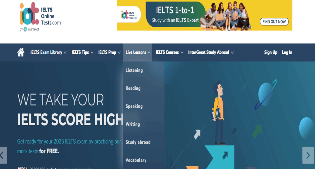 موقع IELTS Online Tests