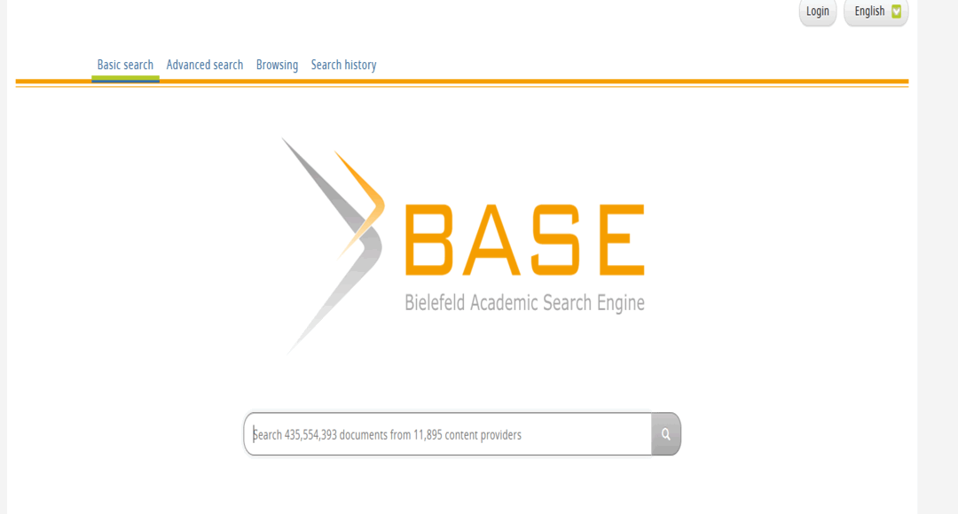 موقع base-search - للحصول على المعلومات العلمية والبحثية