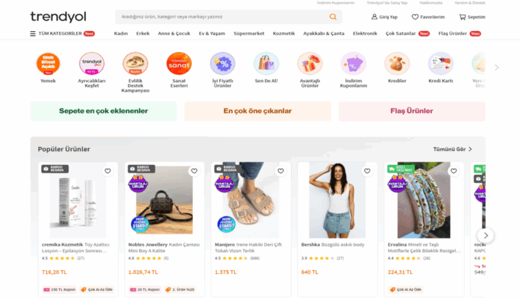 موقع ترينديول Trendyol التركي - لخدمات التسوق عبر الإنترنت