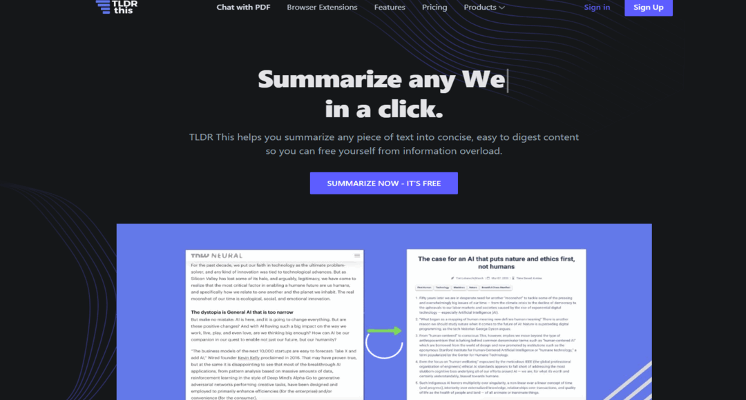 ما هو موقع TLDR This؟