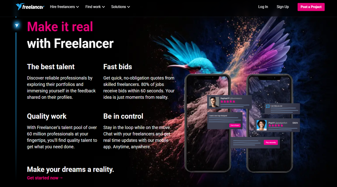 منصة Freelancer - مسوق إلكتروني للخدمات الحرة والمستقلة