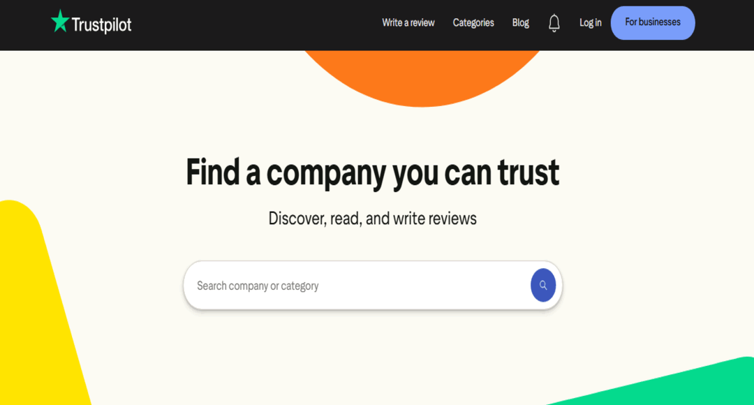 موقع  Trustpilot اشكال نضارات