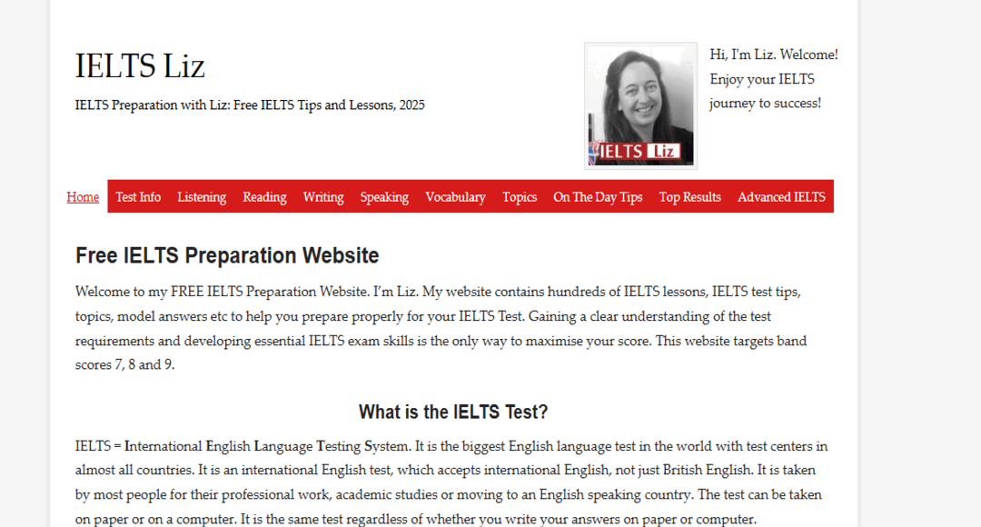 موقع IELTS Liz