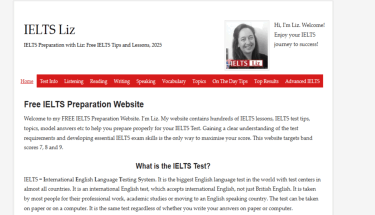 موقع IELTS Liz