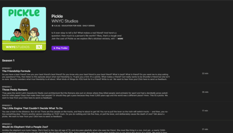 بودكاست Pickle: تبسيط الفلسفة للصغار بطريقة مرحة