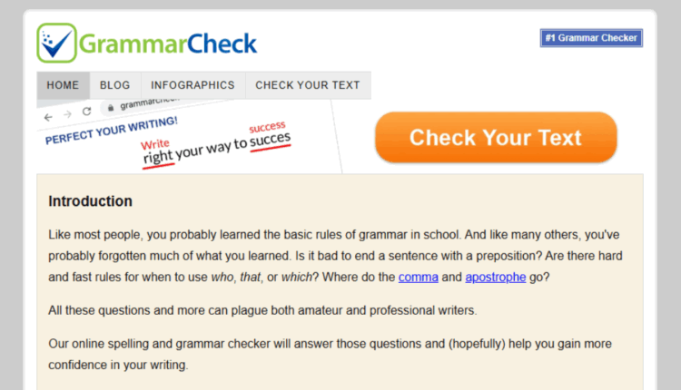 موقع GrammarCheck