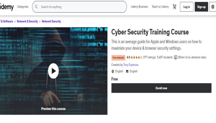 دورة تدريب الأمن السيبراني