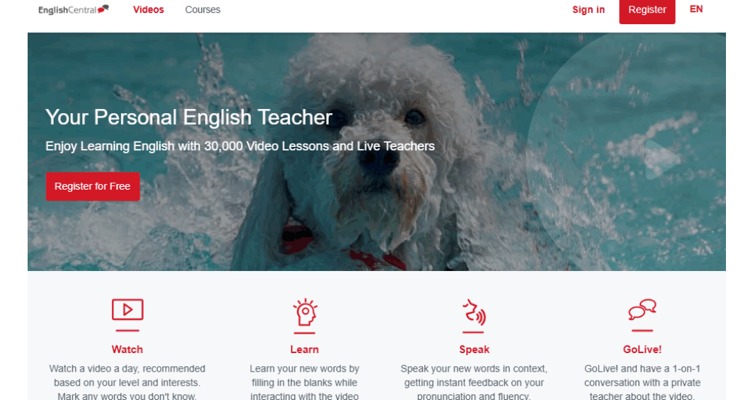 English Central ذكاء اصطناعي بالانجليزي