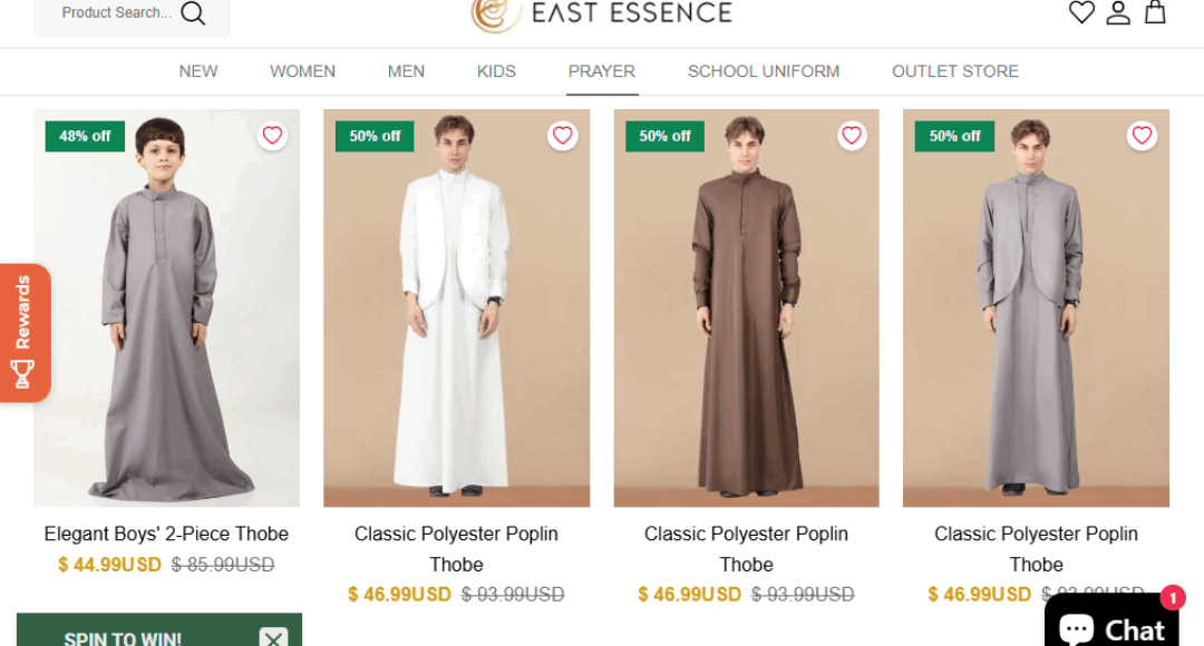 موقع EastEssence للملابس