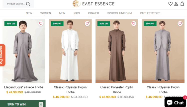 موقع EastEssence للملابس