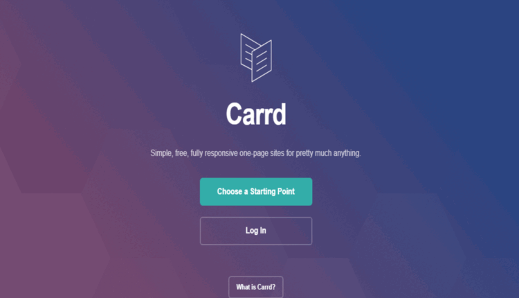 Carrd أداة إنشاء مواقع ويب مجانية