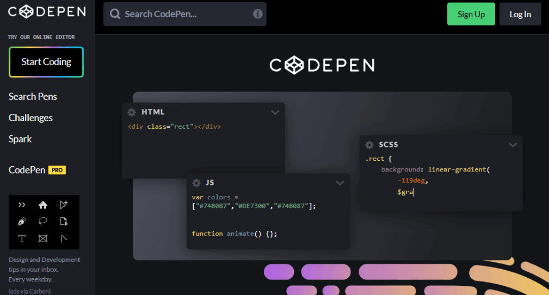 منصة CodePen