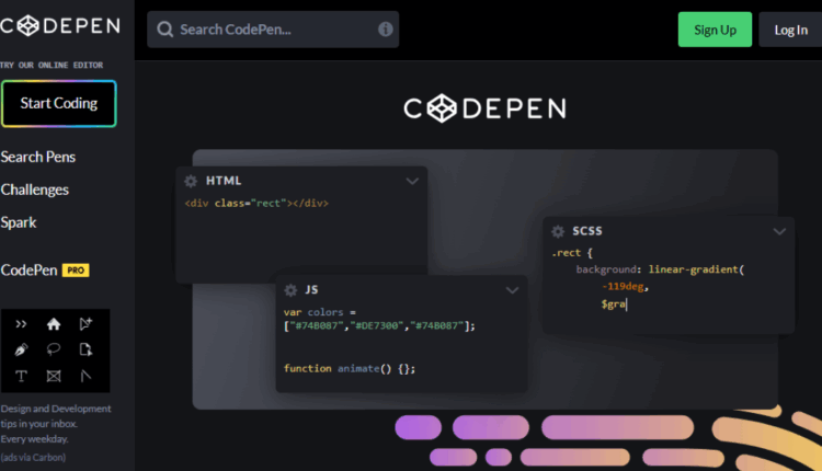 منصة CodePen