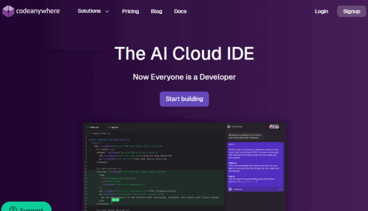 موقع Codeanywhere