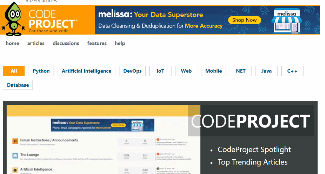 موقع Code Project