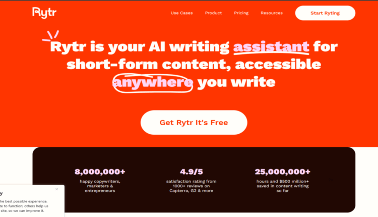 Rytr أفضل أداة لتحرير النصوص