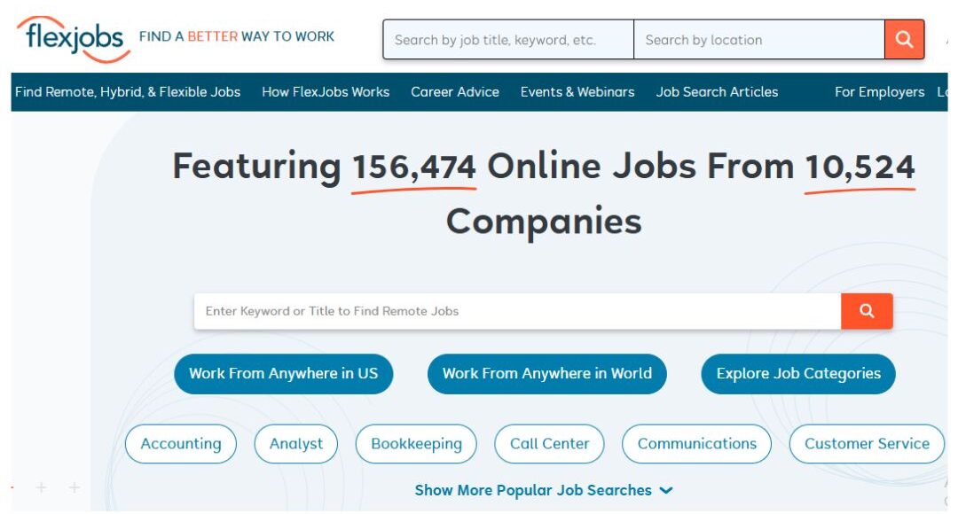 موقع Flex Jobs