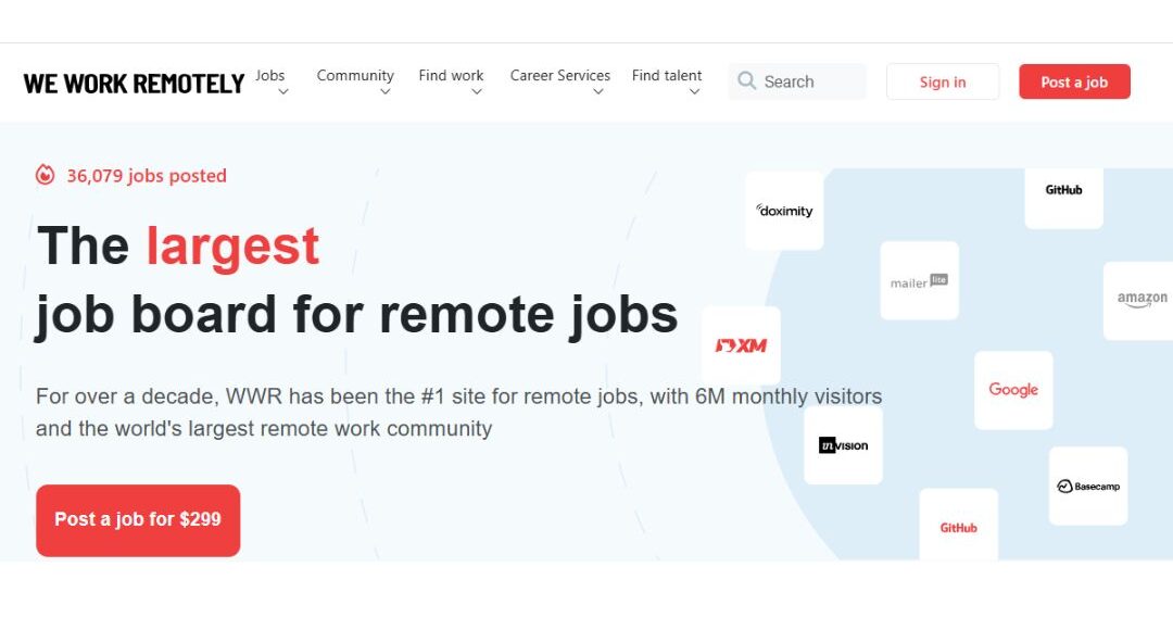 موقع We Work Remotely