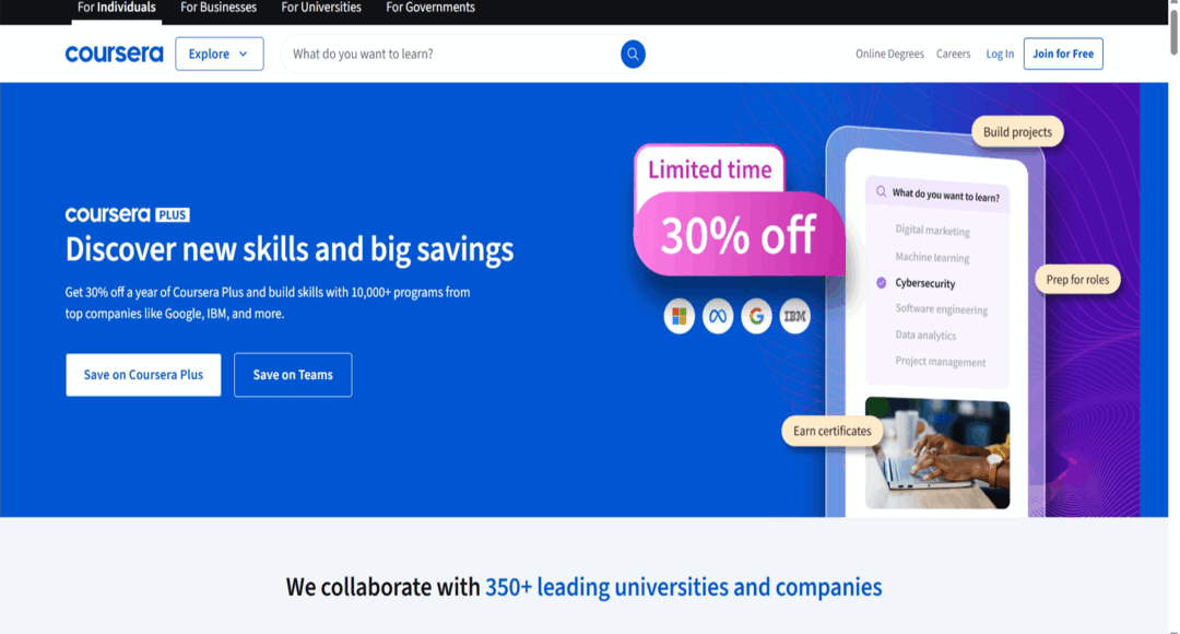 خصومات كورسيرا