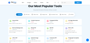 المنصة الرقمية TinyWow تغنيك عن عشرات الأدوات لمعالجة الملفات والوسائط 1 TinyWow