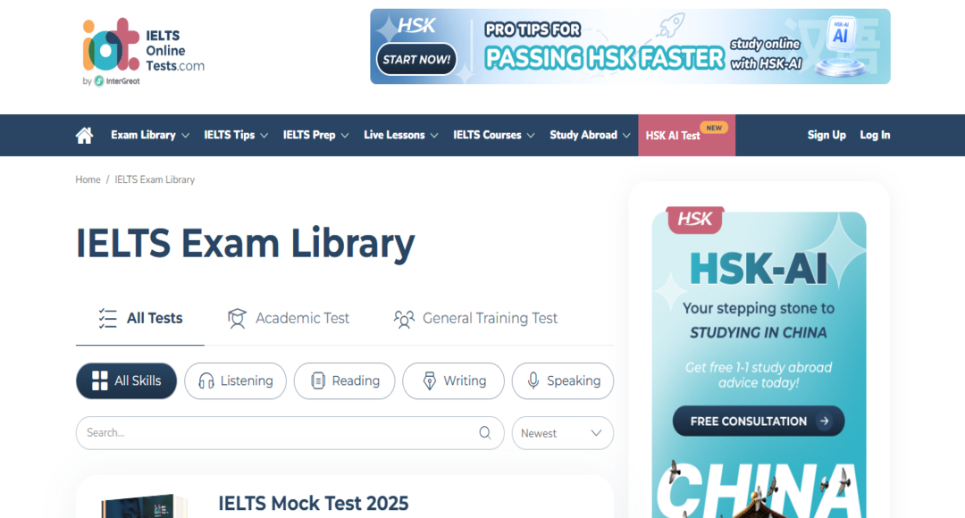 IELTS Exam Library